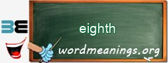 WordMeaning blackboard for eighth